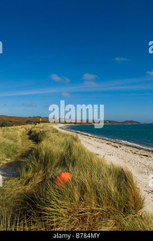 Lawrence's Bay Beach a St Martin's Flats. St Martin's, Isles of Scilly, Cornovaglia, Inghilterra. REGNO UNITO Foto Stock