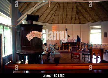 Tobago St Davids parrocchia anglicana chiesa di San Tommaso interno Foto Stock