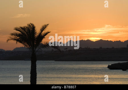 Bel tramonto a sharm el sheikh egitto Foto Stock