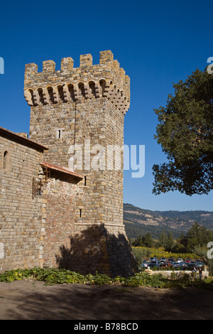 CASTELLO DI AMAROSA è una cantina alloggiato da un autentico castello situato vicino a Calistoga Napa Valley California Foto Stock