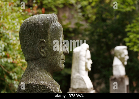 Busto di Peter Rosegger nel cortile del castello, Graz, Stiria, Austria, Europa Foto Stock