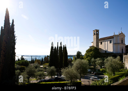 Vittoriale degli Italiani, italiano il Monumento della Vittoria, proprietà del poeta italiano Gabriele D'Annunzio, Gardone Riviera, Lago di ga Foto Stock