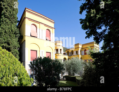 Archivio e biblioteca presso il Vittoriale degli Italiani, italiano il Monumento della Vittoria, proprietà del poeta italiano Gabriele D'Annunzi Foto Stock