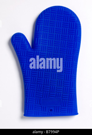 Guanto da forno blu Foto Stock