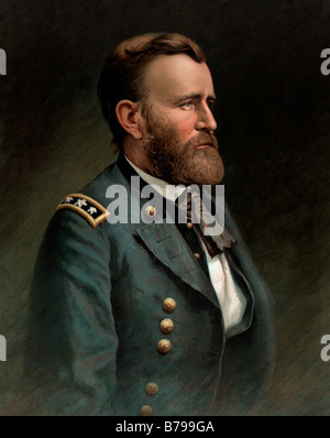Ritratto di Ulisse S Grant, noi generale e presidente Foto Stock