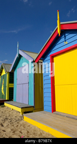 Spiaggia di capanne, brighton, australia Foto Stock