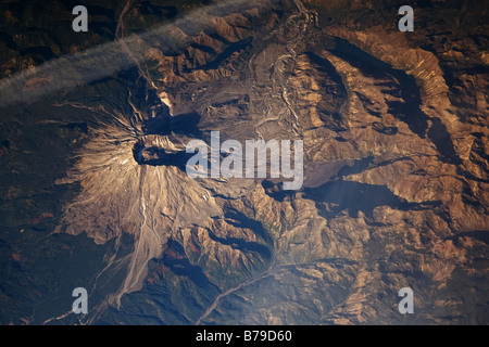 Foto satellitare del Monte Sant Helens volcano adottate dopo l eruzione del 1980 nello Stato di Washington, USA Foto Stock