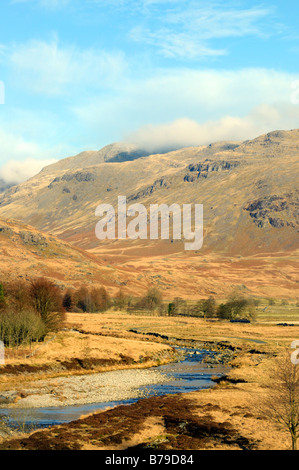 Una vista in direzione nord verso Ulpha cadde nella Duddon valley Foto Stock