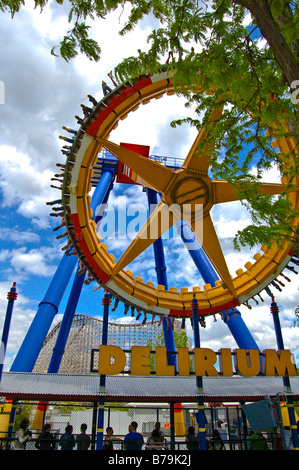 Il delirio ride a Kings Island, Mason, Ohio. Foto Stock