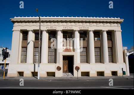 Art Deco della fiducia del pubblico ufficio a Napier NZ Foto Stock