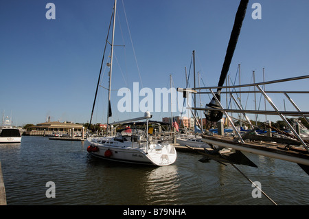 Fernandina Beach barca marina su Amelia Island Florida USA Foto Stock