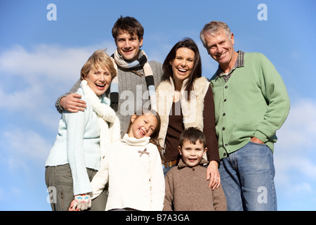 Ritratto di famiglia nel Parco Foto Stock