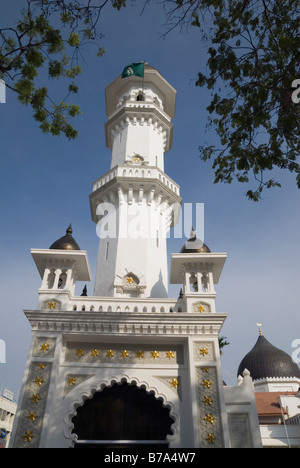 Minareto a cupola del Kapitan Keling moschea, Georgetown, Penang, Malaysia Foto Stock