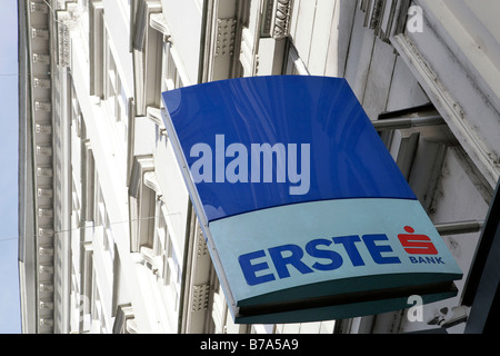 Il logo, Erste Bank, Erste Oesterreichische Sparkasse, prima di risparmio austriaca Bank, Erste Bank der oesterreichischen Sparkassen AG Foto Stock