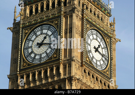 Orologio da torre del Big Ben di Londra, Gran Bretagna, Europa Foto Stock