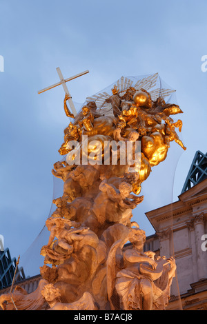 Pestsaeule, la colonna della Peste, Dreifaltifkeitssaeule, colonne di Mariano, Graben, centrum, Vienna, Austria, Europa Foto Stock