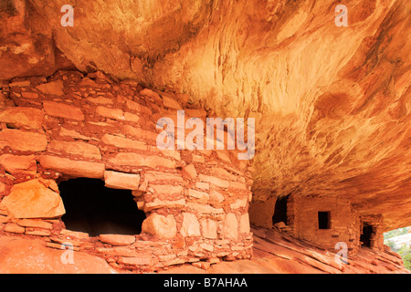 "Flaming soffitto rovina", antiche rovine Anasazi a Cedar Mesa, Utah, Stati Uniti d'America Foto Stock