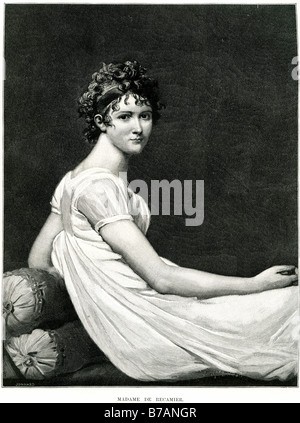 Madame de recamier Jeanne-Françoise Julie Adélaïde Bernard Récamier (4 dicembre 1777 - 11 Maggio 1849) era un francese che era un Foto Stock