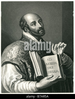 Sant Ignazio di Loyola (Spagnolo: Ignacio López de Loyola) (Ottobre 23, 1491 - 31 luglio 1556) era il principale fondatore e FIR Foto Stock