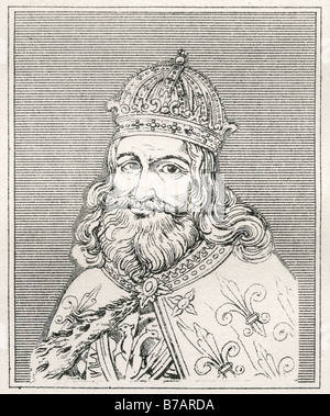 Carlo Magno Carolus Magnus o Magnus Karolus, significato Carlo il Grande (2 Aprile 742 - 28 gennaio 814) era il re dei Franchi fr Foto Stock