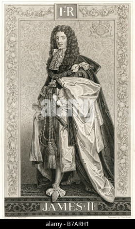 Giacomo II e VII (14 Ottobre 1633 - 16 settembre 1701) era il re d' Inghilterra, di Scozia e Irlanda a partire dal 6 febbraio 1685. Egli è stato t Foto Stock
