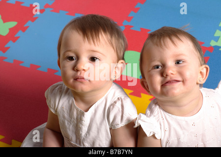 Gemelli del bambino Foto Stock