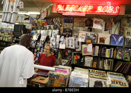 Bleecker Bobs, Record Shop, Greenwich Village di New York City, Stati Uniti d'America Foto Stock