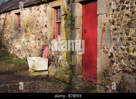 Vecchia fattoria cottage costruito circa 1855 Foto Stock