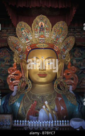 Buddha Maitreya Tikse Ladakh Jammu e Kashmir India Foto Stock