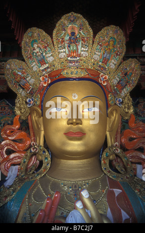 Buddha Maitreya Tikse Ladakh Jammu e Kashmir India Foto Stock