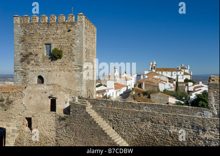 Il Portogallo, l'Alentejo, Monsaraz dal castello Foto Stock