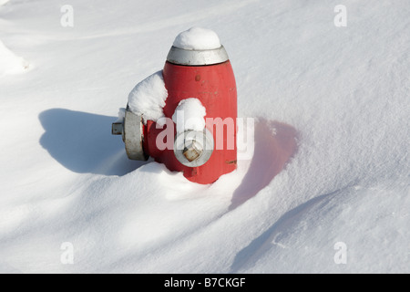 Idrante di fuoco nella neve Foto Stock