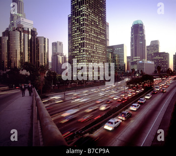 Down Town, Porto Freeway, Stati Uniti, California, Los Angeles Foto Stock