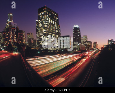 Down Town, Porto Freeway, Stati Uniti, California, Los Angeles Foto Stock