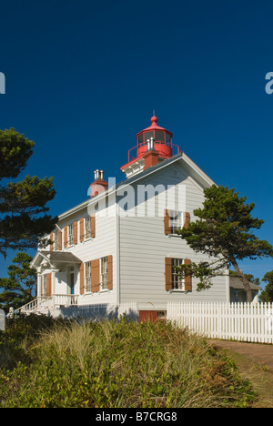 Yaquina Bay Lighthouse vicino a Newport Oregon USA Foto Stock