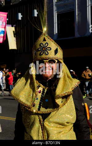 Il famoso Mummers parade su Broad Street a Filadelfia Foto Stock