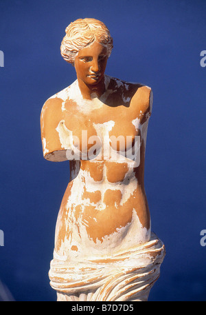 Isola di Santorini, statua Foto Stock