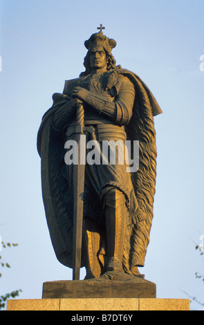 Statua del Granduca Vytautas il grande a Kaunas Lituania Foto Stock
