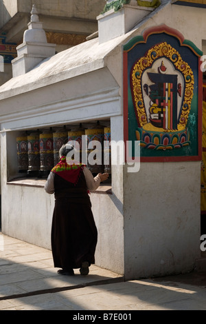 Il tibetano ruote della preghiera Foto Stock