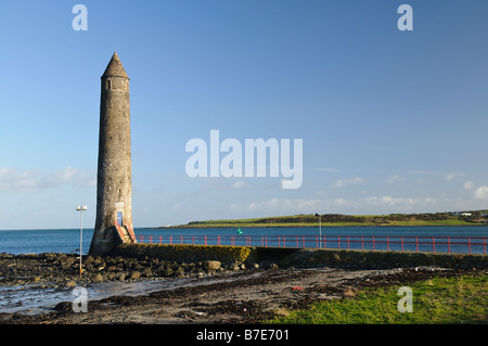 Chaine Memorial roundtower, Larne Foto Stock