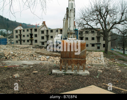 La demolizione di vecchi caseggiati città di Zurigo del cantone di Zurigo Svizzera Foto Stock