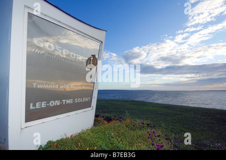 Lee on Solent il segno della città Foto Stock