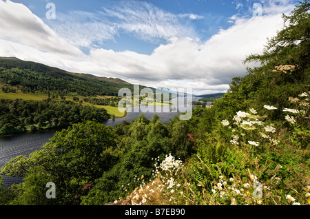 Queens vista Loch Tummel dal punto di vista del visitatore vicino Pitlochry in Tayside in Scozia Foto Stock