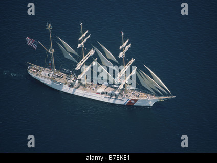 Foto aerea di Tall Ship eagle Foto Stock