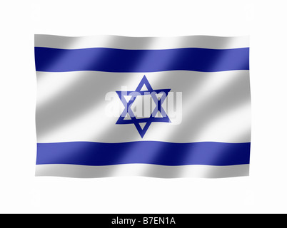 Israele israeliano bandiera nazionale Foto Stock