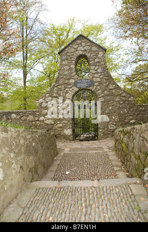 La Tomba di David Lloyd George ex primo ministro britannico in Llanystumdwy vicino a Criccieth nel Galles del Nord Foto Stock