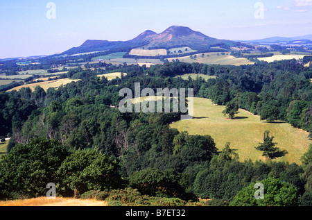 Scott's vista Eildon Hills Tweed Valley scozzese Sir Walter Scott paesaggio scozzese paesaggio Scozia UK Foto Stock