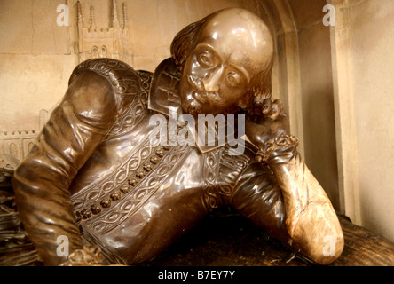 William Shakespeare memorial nella Cattedrale di Southwark, Londra Foto Stock