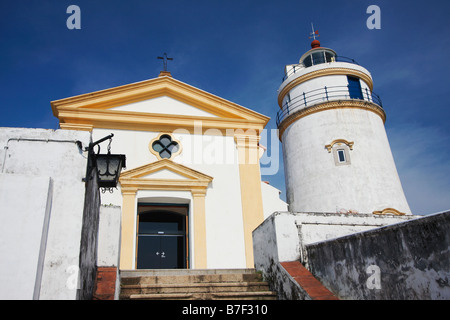 La cappella di Nostra Signora di Guia e Guia Lighthouse, Macao Foto Stock