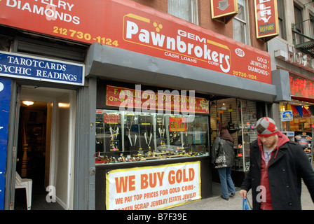 Gem Pawnbrokers in New York Foto Stock